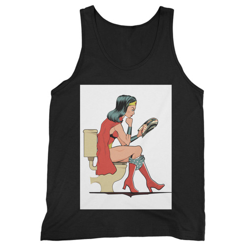 Our cotton wonder woman toilet men tank top is perfect for those intense workouts in the gym, at practice or pickup games. Our cotton wonder woman toilet men tank top is perfect for those intense workouts in the gym, at practice or pickup games.