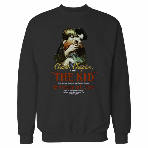 Your charlie chaplin the kid movie crewneck sweatshirt just got an update. This super comfortable and lighter weight crewneck will become your favorite go-to sweatshirt. The cozy spandex cuffs and waistband make this pill-resistant sweatshirt a fan favorite.And your group will look and feel their best in this premium ringspun cotton crew.