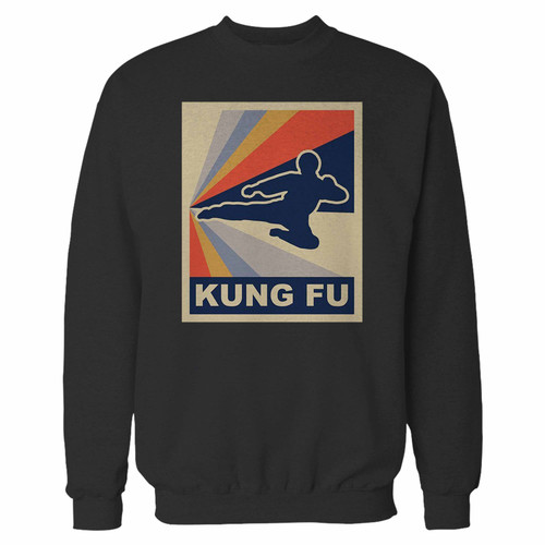 Your kung fu vintage retro crewneck sweatshirt just got an update. This super comfortable and lighter weight crewneck will become your favorite go-to sweatshirt. The cozy spandex cuffs and waistband make this pill-resistant sweatshirt a fan favorite.And your group will look and feel their best in this premium ringspun cotton crew.