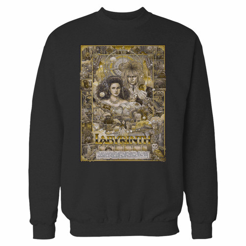 Your labyrinth vintage movie crewneck sweatshirt just got an update. This super comfortable and lighter weight crewneck will become your favorite go-to sweatshirt. The cozy spandex cuffs and waistband make this pill-resistant sweatshirt a fan favorite.And your group will look and feel their best in this premium ringspun cotton crew.
