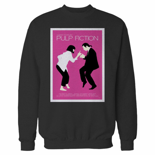 Your pulp fiction jack rabbit slims restaurant dance scene crewneck sweatshirt just got an update. This super comfortable and lighter weight crewneck will become your favorite go-to sweatshirt. The cozy spandex cuffs and waistband make this pill-resistant sweatshirt a fan favorite.And your group will look and feel their best in this premium ringspun cotton crew.