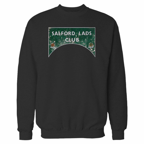Your salford lads club crewneck sweatshirt just got an update. This super comfortable and lighter weight crewneck will become your favorite go-to sweatshirt. The cozy spandex cuffs and waistband make this pill-resistant sweatshirt a fan favorite.And your group will look and feel their best in this premium ringspun cotton crew.