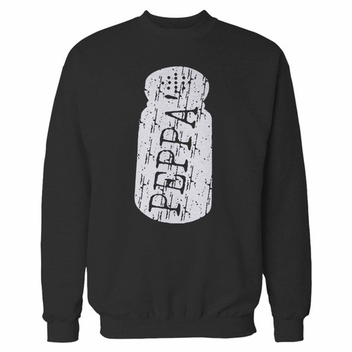 Your salt pepper peppa 1 crewneck sweatshirt just got an update. This super comfortable and lighter weight crewneck will become your favorite go-to sweatshirt. The cozy spandex cuffs and waistband make this pill-resistant sweatshirt a fan favorite.And your group will look and feel their best in this premium ringspun cotton crew.