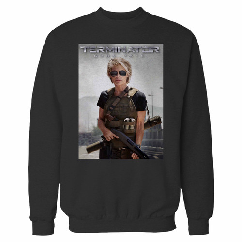 Your sarah connor terminator dark fate crewneck sweatshirt just got an update. This super comfortable and lighter weight crewneck will become your favorite go-to sweatshirt. The cozy spandex cuffs and waistband make this pill-resistant sweatshirt a fan favorite.And your group will look and feel their best in this premium ringspun cotton crew.