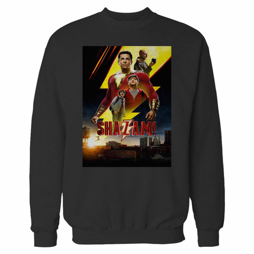 Your shazam dc movie crewneck sweatshirt just got an update. This super comfortable and lighter weight crewneck will become your favorite go-to sweatshirt. The cozy spandex cuffs and waistband make this pill-resistant sweatshirt a fan favorite.And your group will look and feel their best in this premium ringspun cotton crew.