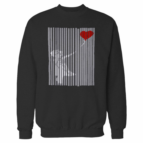 Your shredded banksy girl with balloon contemporary street art lover crewneck sweatshirt just got an update. This super comfortable and lighter weight crewneck will become your favorite go-to sweatshirt. The cozy spandex cuffs and waistband make this pill-resistant sweatshirt a fan favorite.And your group will look and feel their best in this premium ringspun cotton crew.