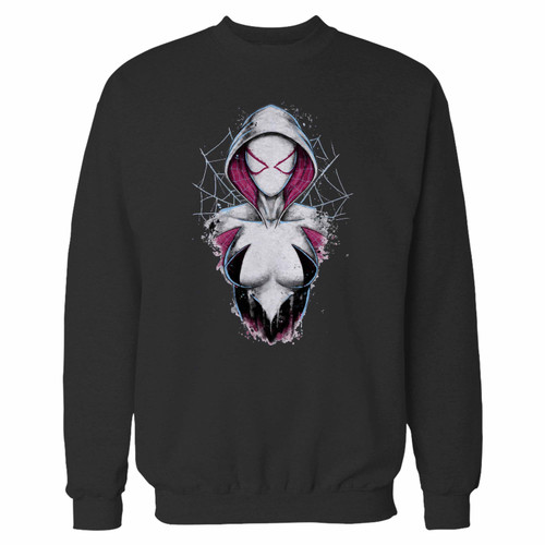 Your spider-gwen marvel comics crewneck sweatshirt just got an update. This super comfortable and lighter weight crewneck will become your favorite go-to sweatshirt. The cozy spandex cuffs and waistband make this pill-resistant sweatshirt a fan favorite.And your group will look and feel their best in this premium ringspun cotton crew.
