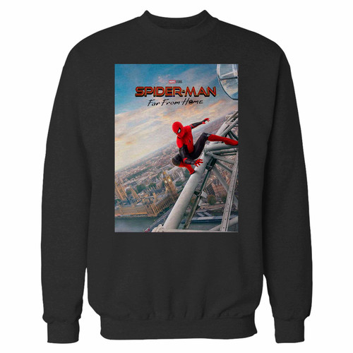 Your spiderman far from home movie crewneck sweatshirt just got an update. This super comfortable and lighter weight crewneck will become your favorite go-to sweatshirt. The cozy spandex cuffs and waistband make this pill-resistant sweatshirt a fan favorite.And your group will look and feel their best in this premium ringspun cotton crew.
