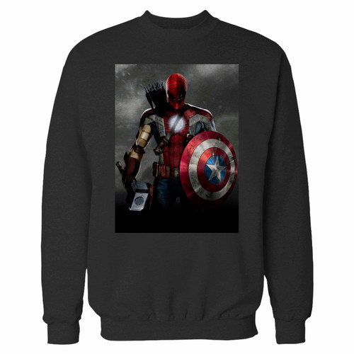 Your spiderman full armor avengers crewneck sweatshirt just got an update. This super comfortable and lighter weight crewneck will become your favorite go-to sweatshirt. The cozy spandex cuffs and waistband make this pill-resistant sweatshirt a fan favorite.And your group will look and feel their best in this premium ringspun cotton crew.