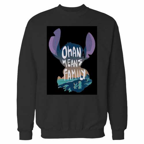 Your stittch ohana means family crewneck sweatshirt just got an update. This super comfortable and lighter weight crewneck will become your favorite go-to sweatshirt. The cozy spandex cuffs and waistband make this pill-resistant sweatshirt a fan favorite.And your group will look and feel their best in this premium ringspun cotton crew.