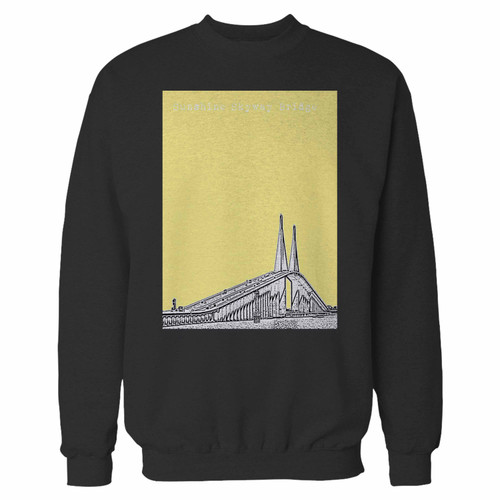 Your sunshine skyway bridge florida skyline crewneck sweatshirt just got an update. This super comfortable and lighter weight crewneck will become your favorite go-to sweatshirt. The cozy spandex cuffs and waistband make this pill-resistant sweatshirt a fan favorite.And your group will look and feel their best in this premium ringspun cotton crew.