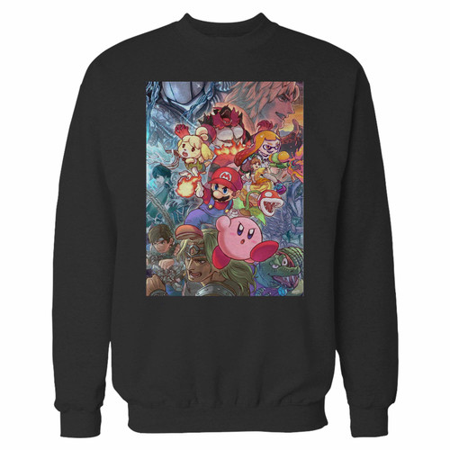 Your super smash bros game crewneck sweatshirt just got an update. This super comfortable and lighter weight crewneck will become your favorite go-to sweatshirt. The cozy spandex cuffs and waistband make this pill-resistant sweatshirt a fan favorite.And your group will look and feel their best in this premium ringspun cotton crew.