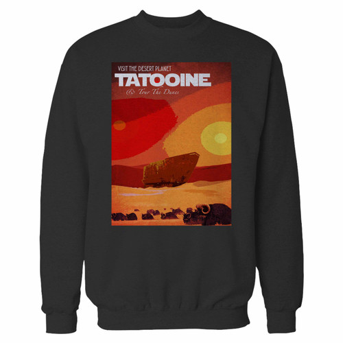 Your tatooine star wars crewneck sweatshirt just got an update. This super comfortable and lighter weight crewneck will become your favorite go-to sweatshirt. The cozy spandex cuffs and waistband make this pill-resistant sweatshirt a fan favorite.And your group will look and feel their best in this premium ringspun cotton crew.