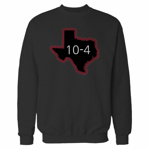 Your texas sized 10 - 4 letterkenny 2 crewneck sweatshirt just got an update. This super comfortable and lighter weight crewneck will become your favorite go-to sweatshirt. The cozy spandex cuffs and waistband make this pill-resistant sweatshirt a fan favorite.And your group will look and feel their best in this premium ringspun cotton crew.