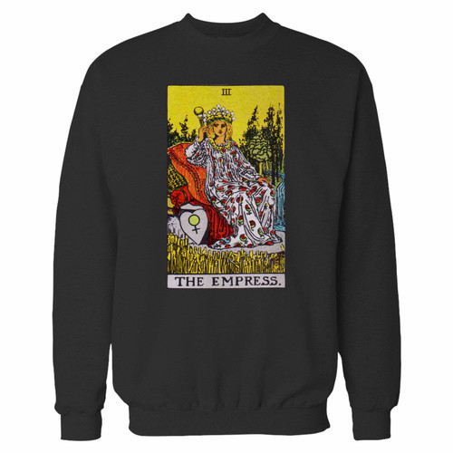 Your the empress tarot card crewneck sweatshirt just got an update. This super comfortable and lighter weight crewneck will become your favorite go-to sweatshirt. The cozy spandex cuffs and waistband make this pill-resistant sweatshirt a fan favorite.And your group will look and feel their best in this premium ringspun cotton crew.
