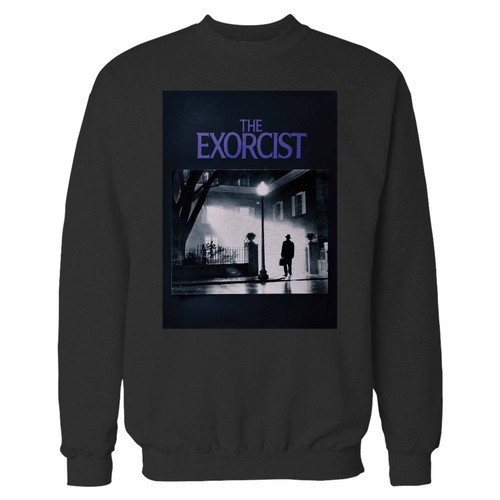 Your the exorcist cover movie crewneck sweatshirt just got an update. This super comfortable and lighter weight crewneck will become your favorite go-to sweatshirt. The cozy spandex cuffs and waistband make this pill-resistant sweatshirt a fan favorite.And your group will look and feel their best in this premium ringspun cotton crew.