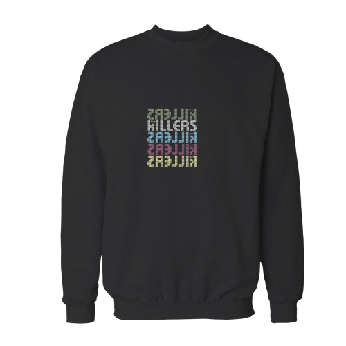Your the killers 5 logos crewneck sweatshirt just got an update. This super comfortable and lighter weight crewneck will become your favorite go-to sweatshirt. The cozy spandex cuffs and waistband make this pill-resistant sweatshirt a fan favorite.And your group will look and feel their best in this premium ringspun cotton crew.