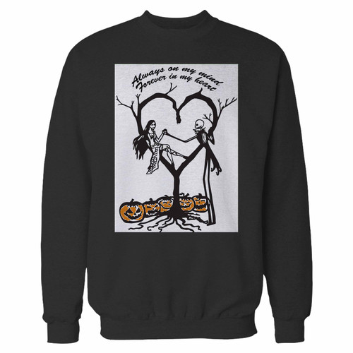Your the nightmare before christmas jack and sally inspired crewneck sweatshirt just got an update. This super comfortable and lighter weight crewneck will become your favorite go-to sweatshirt. The cozy spandex cuffs and waistband make this pill-resistant sweatshirt a fan favorite.And your group will look and feel their best in this premium ringspun cotton crew.