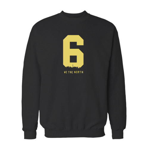 Your the six we the north crewneck sweatshirt just got an update. This super comfortable and lighter weight crewneck will become your favorite go-to sweatshirt. The cozy spandex cuffs and waistband make this pill-resistant sweatshirt a fan favorite.And your group will look and feel their best in this premium ringspun cotton crew.