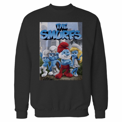 Your the smurfs 2 movie cover crewneck sweatshirt just got an update. This super comfortable and lighter weight crewneck will become your favorite go-to sweatshirt. The cozy spandex cuffs and waistband make this pill-resistant sweatshirt a fan favorite.And your group will look and feel their best in this premium ringspun cotton crew.