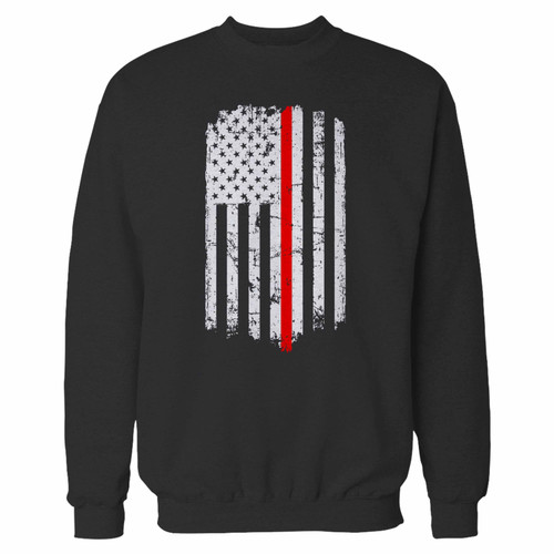 Your thin red line american flag crewneck sweatshirt just got an update. This super comfortable and lighter weight crewneck will become your favorite go-to sweatshirt. The cozy spandex cuffs and waistband make this pill-resistant sweatshirt a fan favorite.And your group will look and feel their best in this premium ringspun cotton crew.