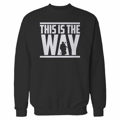Your this is the way the mandalorian star wars crewneck sweatshirt just got an update. This super comfortable and lighter weight crewneck will become your favorite go-to sweatshirt. The cozy spandex cuffs and waistband make this pill-resistant sweatshirt a fan favorite.And your group will look and feel their best in this premium ringspun cotton crew.