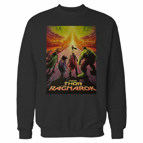 Your thor ragnarok retro cover movie crewneck sweatshirt just got an update. This super comfortable and lighter weight crewneck will become your favorite go-to sweatshirt. The cozy spandex cuffs and waistband make this pill-resistant sweatshirt a fan favorite.And your group will look and feel their best in this premium ringspun cotton crew.