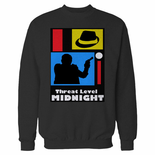 Your threat level midnight natasha matthews crewneck sweatshirt just got an update. This super comfortable and lighter weight crewneck will become your favorite go-to sweatshirt. The cozy spandex cuffs and waistband make this pill-resistant sweatshirt a fan favorite.And your group will look and feel their best in this premium ringspun cotton crew.