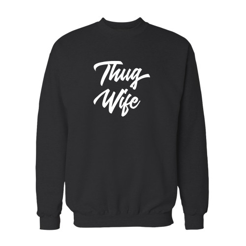 Your thug wife crewneck sweatshirt just got an update. This super comfortable and lighter weight crewneck will become your favorite go-to sweatshirt. The cozy spandex cuffs and waistband make this pill-resistant sweatshirt a fan favorite.And your group will look and feel their best in this premium ringspun cotton crew.