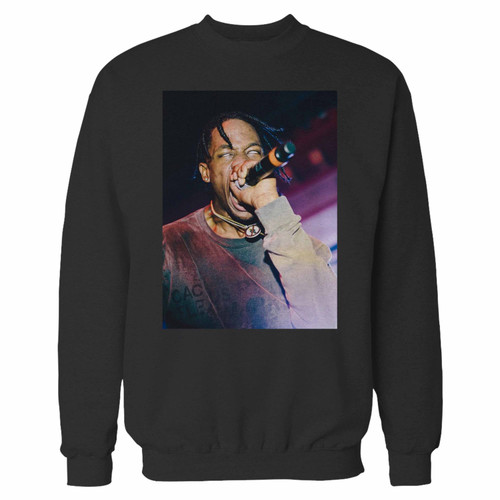 Your travis scott concert rage crewneck sweatshirt just got an update. This super comfortable and lighter weight crewneck will become your favorite go-to sweatshirt. The cozy spandex cuffs and waistband make this pill-resistant sweatshirt a fan favorite.And your group will look and feel their best in this premium ringspun cotton crew.