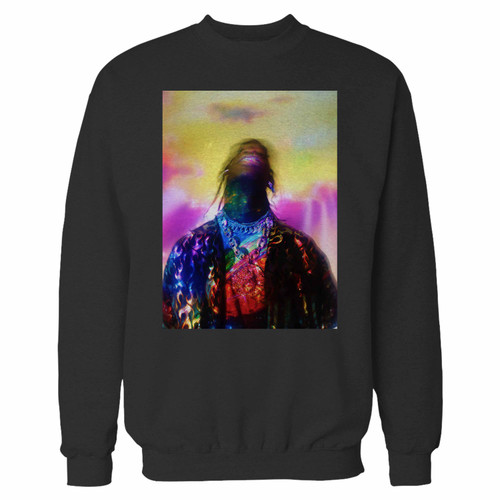 Your travis scott rap art crewneck sweatshirt just got an update. This super comfortable and lighter weight crewneck will become your favorite go-to sweatshirt. The cozy spandex cuffs and waistband make this pill-resistant sweatshirt a fan favorite.And your group will look and feel their best in this premium ringspun cotton crew.