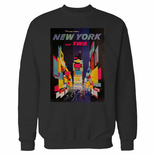 Your twa new york vintage art crewneck sweatshirt just got an update. This super comfortable and lighter weight crewneck will become your favorite go-to sweatshirt. The cozy spandex cuffs and waistband make this pill-resistant sweatshirt a fan favorite.And your group will look and feel their best in this premium ringspun cotton crew.