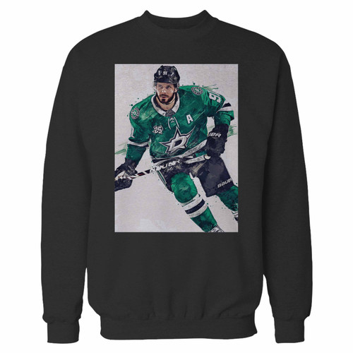 Your tyler seguin dallas stars crewneck sweatshirt just got an update. This super comfortable and lighter weight crewneck will become your favorite go-to sweatshirt. The cozy spandex cuffs and waistband make this pill-resistant sweatshirt a fan favorite.And your group will look and feel their best in this premium ringspun cotton crew.