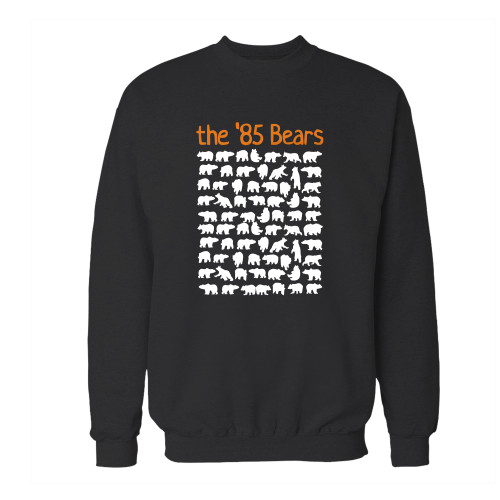 Your unique 85 chicago bears crewneck sweatshirt just got an update. This super comfortable and lighter weight crewneck will become your favorite go-to sweatshirt. The cozy spandex cuffs and waistband make this pill-resistant sweatshirt a fan favorite.And your group will look and feel their best in this premium ringspun cotton crew.