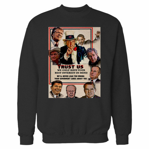 Your us politician uncle sam crewneck sweatshirt just got an update. This super comfortable and lighter weight crewneck will become your favorite go-to sweatshirt. The cozy spandex cuffs and waistband make this pill-resistant sweatshirt a fan favorite.And your group will look and feel their best in this premium ringspun cotton crew.