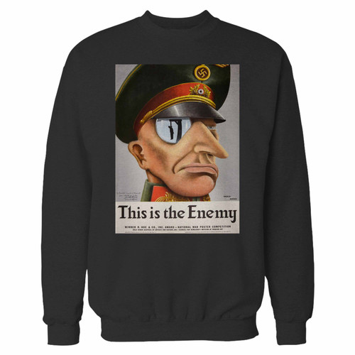Your us ww2 propaganda crewneck sweatshirt just got an update. This super comfortable and lighter weight crewneck will become your favorite go-to sweatshirt. The cozy spandex cuffs and waistband make this pill-resistant sweatshirt a fan favorite.And your group will look and feel their best in this premium ringspun cotton crew.