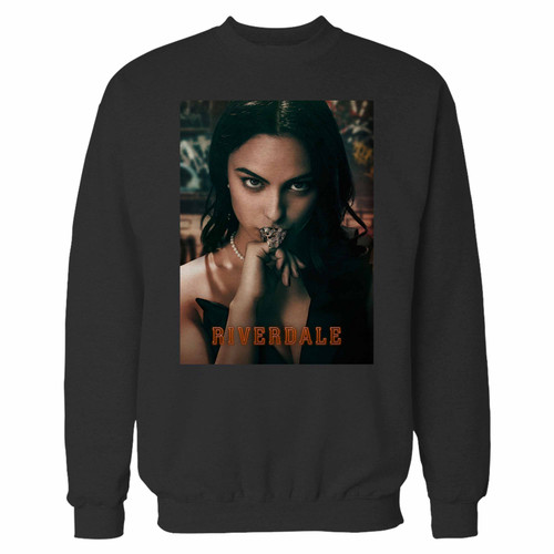 Your veronica lodge riverdale crewneck sweatshirt just got an update. This super comfortable and lighter weight crewneck will become your favorite go-to sweatshirt. The cozy spandex cuffs and waistband make this pill-resistant sweatshirt a fan favorite.And your group will look and feel their best in this premium ringspun cotton crew.