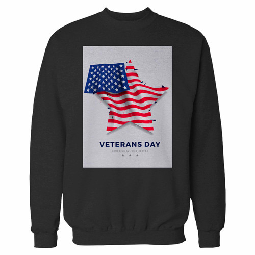 Your veterans day flag us crewneck sweatshirt just got an update. This super comfortable and lighter weight crewneck will become your favorite go-to sweatshirt. The cozy spandex cuffs and waistband make this pill-resistant sweatshirt a fan favorite.And your group will look and feel their best in this premium ringspun cotton crew.