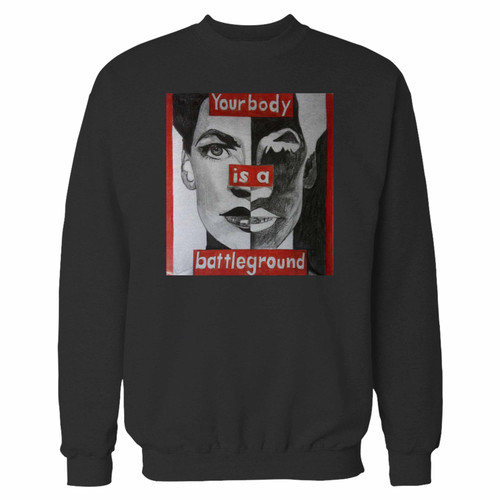 Your vintage barbara kruger 2 crewneck sweatshirt just got an update. This super comfortable and lighter weight crewneck will become your favorite go-to sweatshirt. The cozy spandex cuffs and waistband make this pill-resistant sweatshirt a fan favorite.And your group will look and feel their best in this premium ringspun cotton crew.