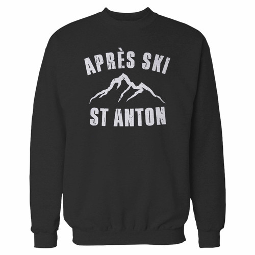 Your vintage look st anton ski crewneck sweatshirt just got an update. This super comfortable and lighter weight crewneck will become your favorite go-to sweatshirt. The cozy spandex cuffs and waistband make this pill-resistant sweatshirt a fan favorite.And your group will look and feel their best in this premium ringspun cotton crew.