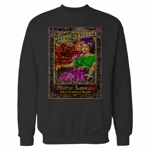 Your voodoo queen marie laveau crewneck sweatshirt just got an update. This super comfortable and lighter weight crewneck will become your favorite go-to sweatshirt. The cozy spandex cuffs and waistband make this pill-resistant sweatshirt a fan favorite.And your group will look and feel their best in this premium ringspun cotton crew.