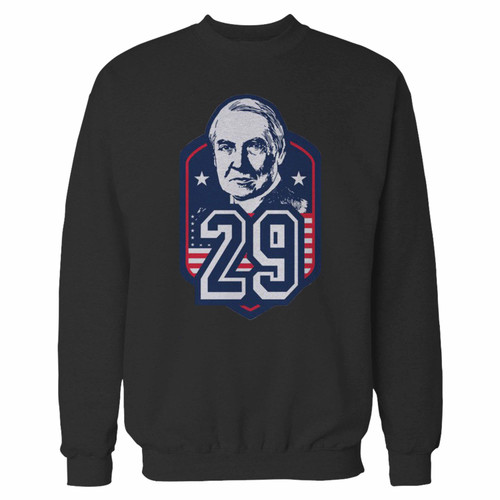 Your warren g harding twenty ninth president crewneck sweatshirt just got an update. This super comfortable and lighter weight crewneck will become your favorite go-to sweatshirt. The cozy spandex cuffs and waistband make this pill-resistant sweatshirt a fan favorite.And your group will look and feel their best in this premium ringspun cotton crew.