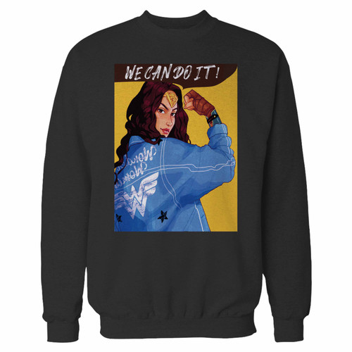 Your we can do it supergirl crewneck sweatshirt just got an update. This super comfortable and lighter weight crewneck will become your favorite go-to sweatshirt. The cozy spandex cuffs and waistband make this pill-resistant sweatshirt a fan favorite.And your group will look and feel their best in this premium ringspun cotton crew.