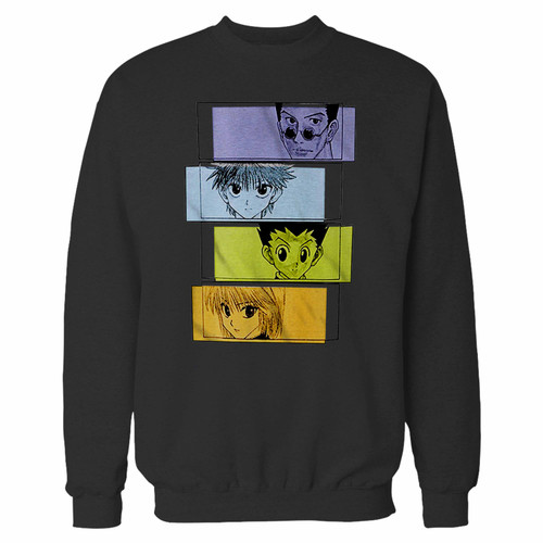 Your weekly shonen jump x hunter crewneck sweatshirt just got an update. This super comfortable and lighter weight crewneck will become your favorite go-to sweatshirt. The cozy spandex cuffs and waistband make this pill-resistant sweatshirt a fan favorite.And your group will look and feel their best in this premium ringspun cotton crew.
