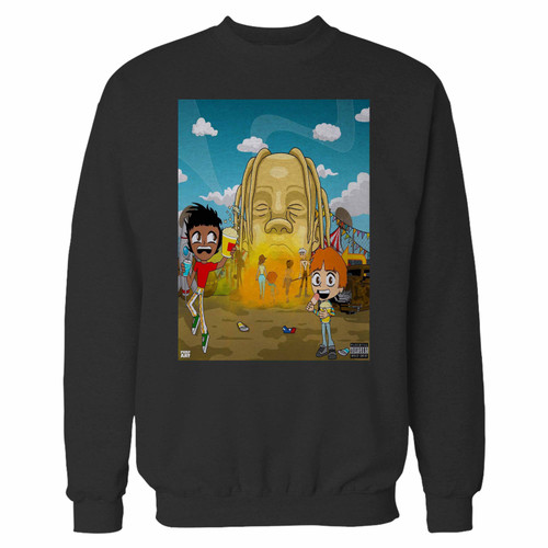 Your welcome to astroworld travis scott crewneck sweatshirt just got an update. This super comfortable and lighter weight crewneck will become your favorite go-to sweatshirt. The cozy spandex cuffs and waistband make this pill-resistant sweatshirt a fan favorite.And your group will look and feel their best in this premium ringspun cotton crew.