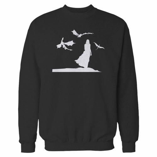 Your woman with dragons game of thrones crewneck sweatshirt just got an update. This super comfortable and lighter weight crewneck will become your favorite go-to sweatshirt. The cozy spandex cuffs and waistband make this pill-resistant sweatshirt a fan favorite.And your group will look and feel their best in this premium ringspun cotton crew.