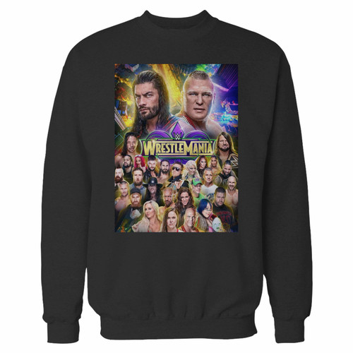 Your wrestlemania 2018 crewneck sweatshirt just got an update. This super comfortable and lighter weight crewneck will become your favorite go-to sweatshirt. The cozy spandex cuffs and waistband make this pill-resistant sweatshirt a fan favorite.And your group will look and feel their best in this premium ringspun cotton crew.
