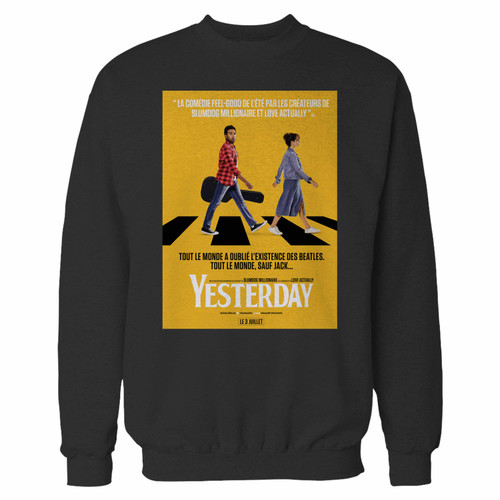 Your yesterday trailer movie crewneck sweatshirt just got an update. This super comfortable and lighter weight crewneck will become your favorite go-to sweatshirt. The cozy spandex cuffs and waistband make this pill-resistant sweatshirt a fan favorite.And your group will look and feel their best in this premium ringspun cotton crew.