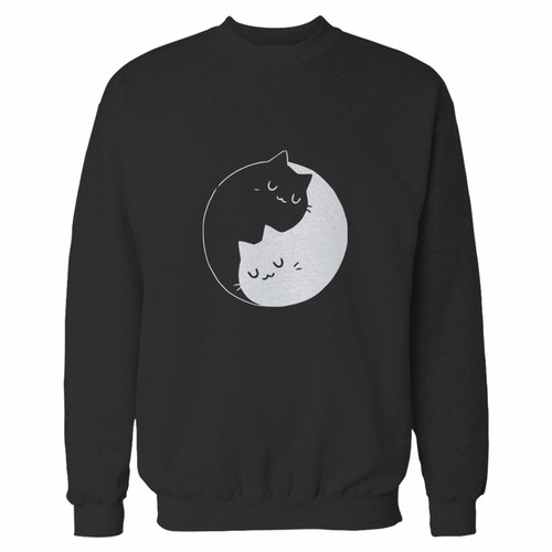 Your yin yang cats kittens crewneck sweatshirt just got an update. This super comfortable and lighter weight crewneck will become your favorite go-to sweatshirt. The cozy spandex cuffs and waistband make this pill-resistant sweatshirt a fan favorite.And your group will look and feel their best in this premium ringspun cotton crew.