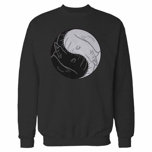 Your yin yang elephant crewneck sweatshirt just got an update. This super comfortable and lighter weight crewneck will become your favorite go-to sweatshirt. The cozy spandex cuffs and waistband make this pill-resistant sweatshirt a fan favorite.And your group will look and feel their best in this premium ringspun cotton crew.